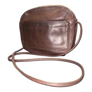 Fossil Crossbody bag. Front and sides are leather, back panel is nylon BP8